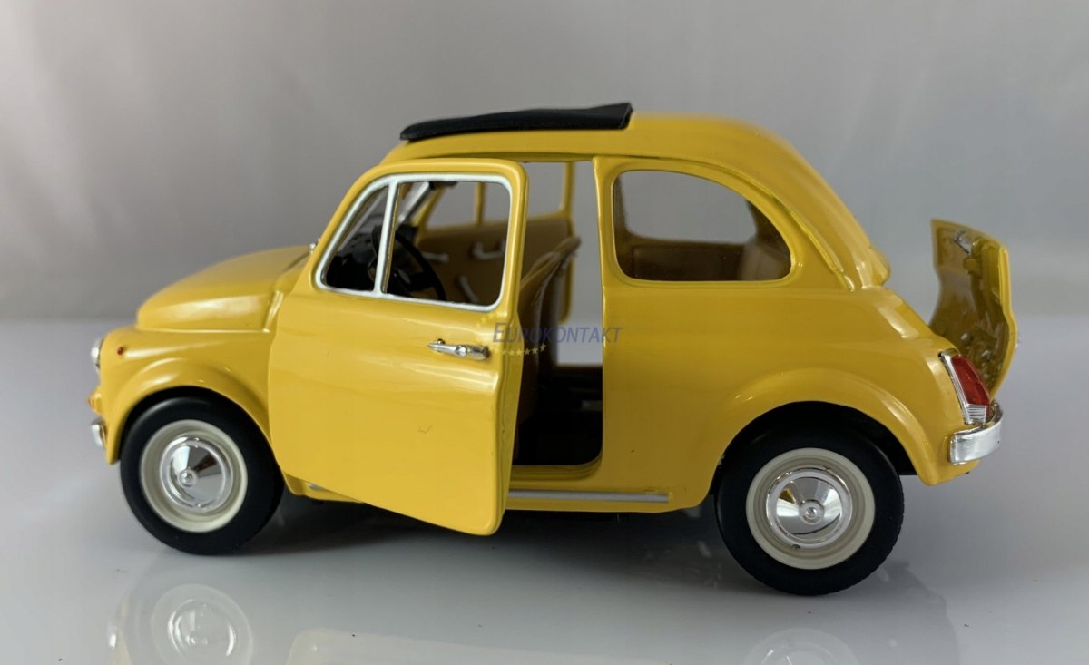 FIAT 500 F 1965 YELLOW 1:24 - BURAGO cod.BU22098Y 